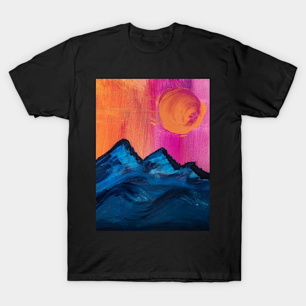 mountain ocean sun T-Shirt by pholange